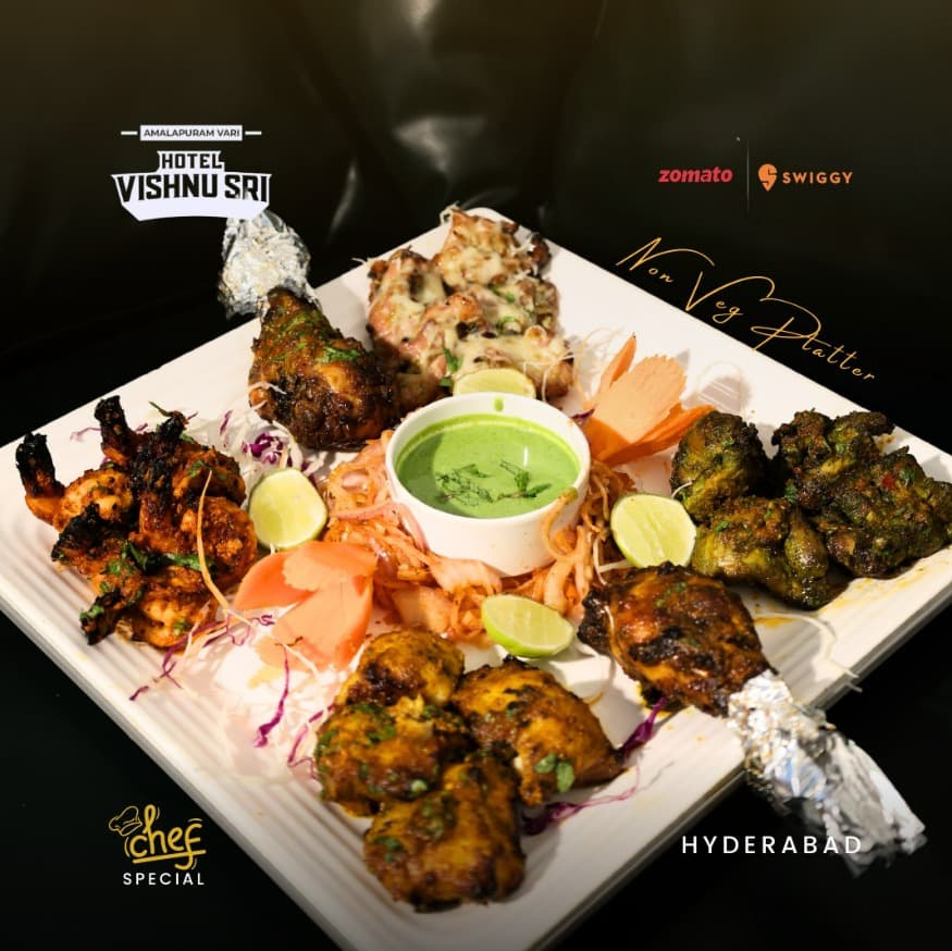 Hotel Vishnu Sri's Chef Special Non-Veg Platter: Marketing Shareability and Value