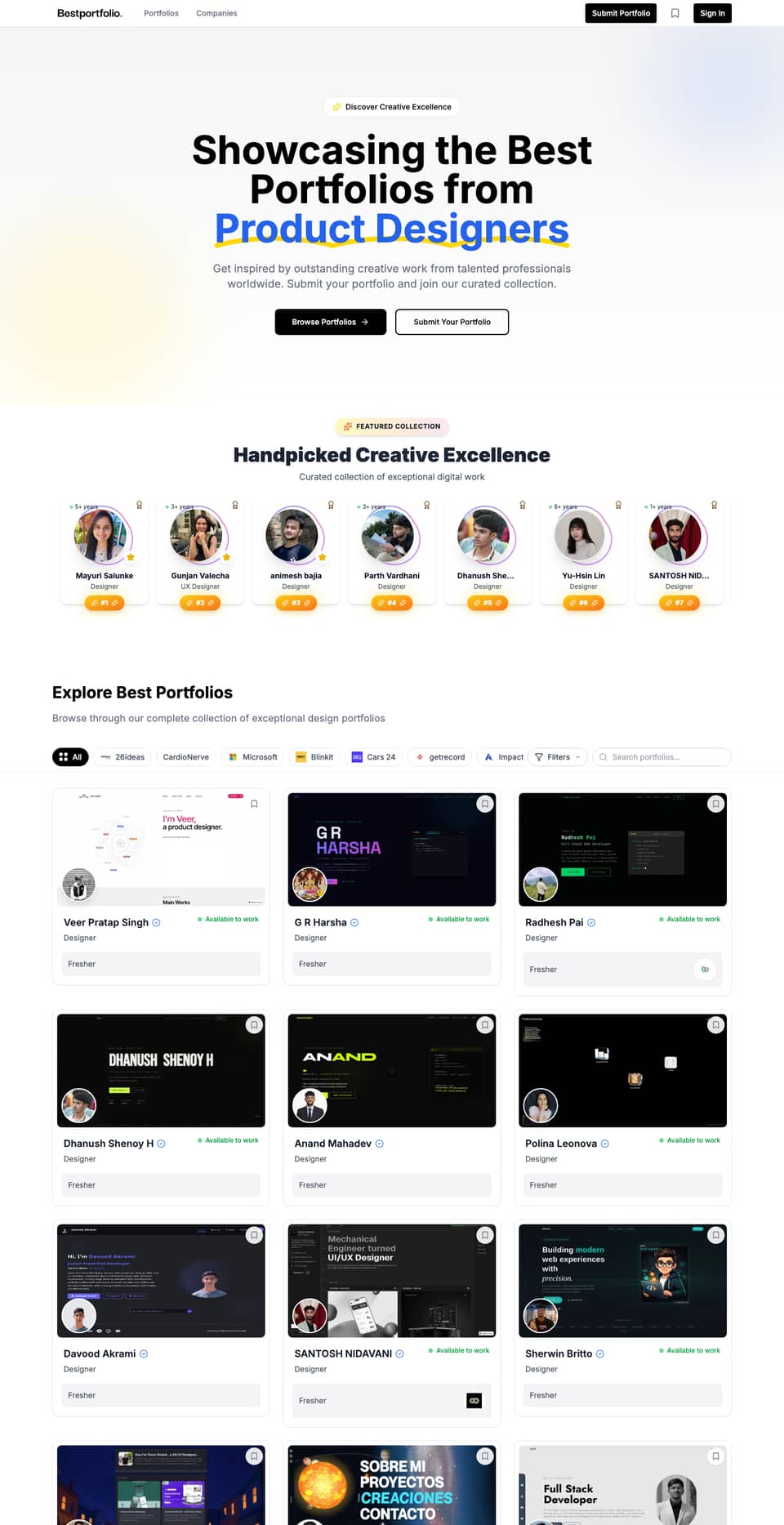 BestPortfolio website