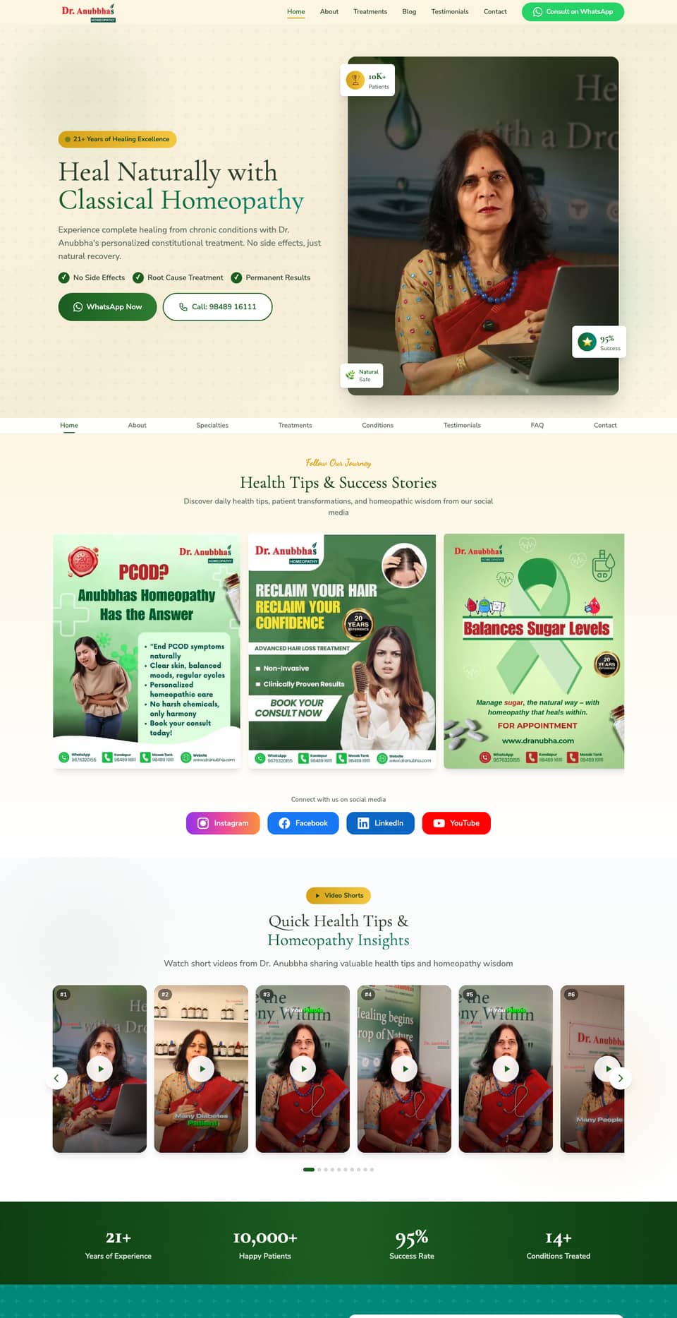 Dr. Anubbha's Classical Homeopathy website