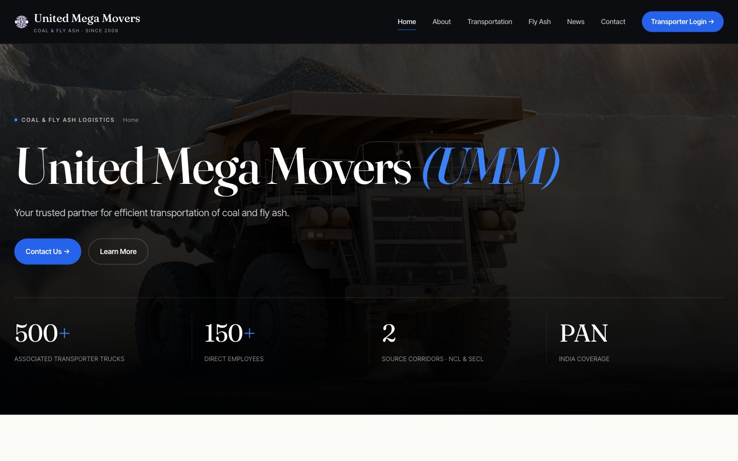 United Mega Movers website