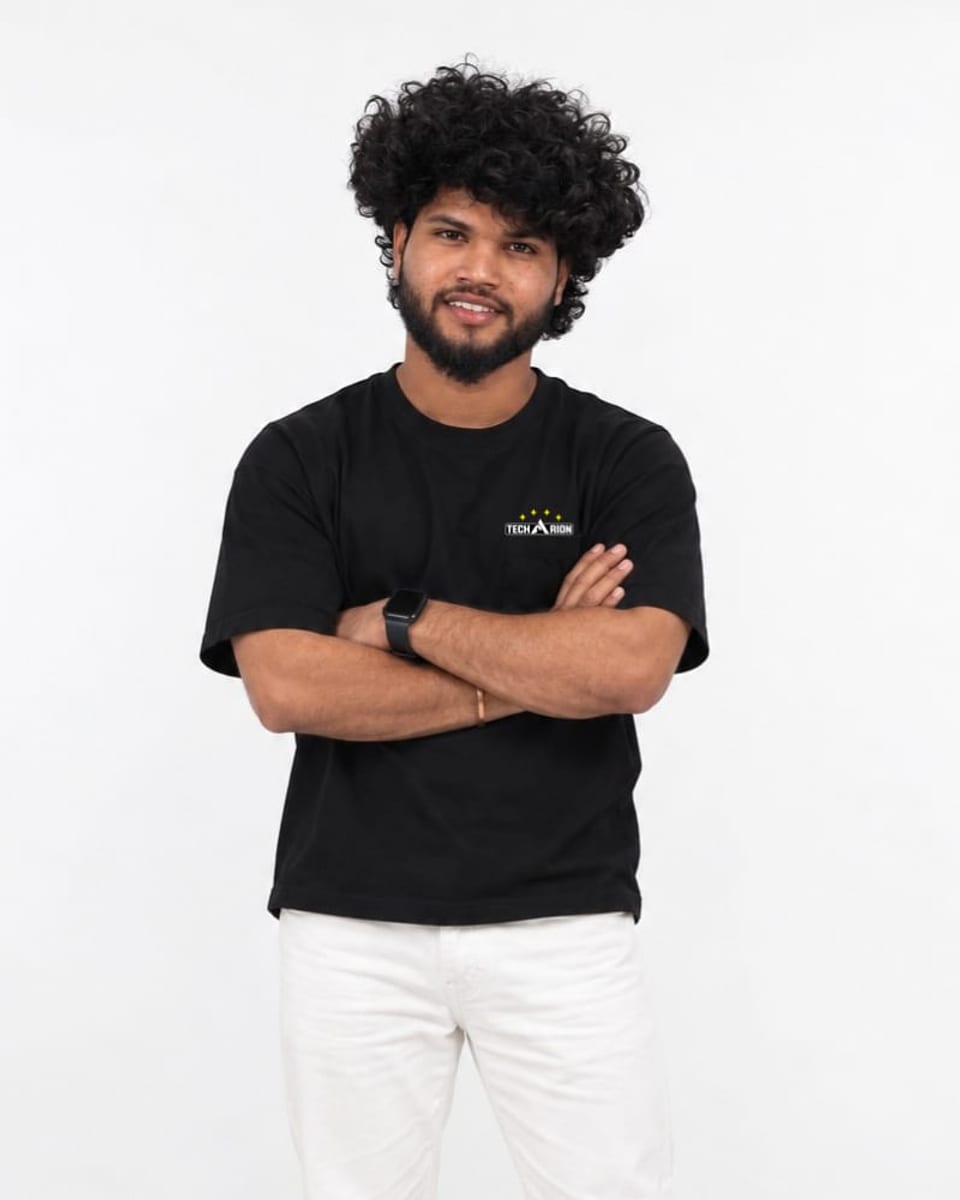 Charan Myaka, Senior Graphic Designer and Editor at Tech Arion